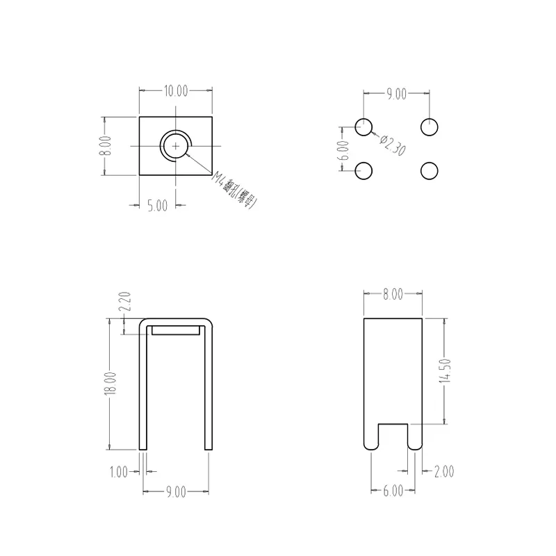 50PCS Power Type Straight Insert Copper Fixed Seat PCB-38D M4 Shed Bar Type Hardware Power Wiring Terminal