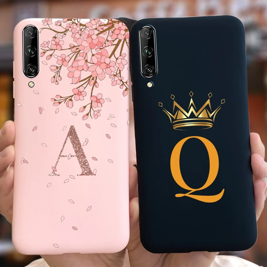 Luxury Couple Flower Crown Letters Soft Back Cover