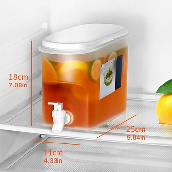 1Piece 2.8 Litre Large Capacity Cold Kettle Cold Kettle with Tap Fridge Chilled Drink Dispenser Fridge and Spout 2