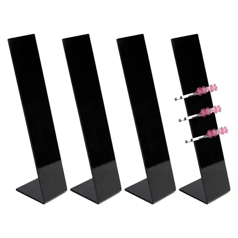 

Acrylic Hair Claw Clip Holder L-Shaped Claw Clip Organizer 4 Pieces Hair Clip Display And Organizer 1.81*2*7.87In Hair Bow
