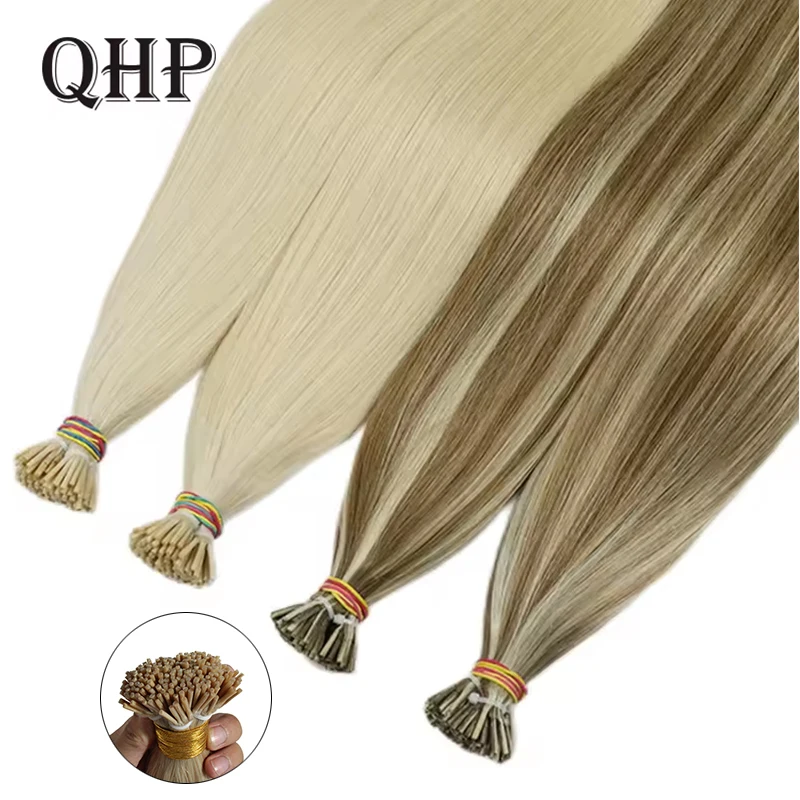 Hair Extensions I Tip Hair Extensions Straight Real Hair Extensions 40g/50g/Set 12-26inch Capsules Keratin Natural Human Fusion Extension