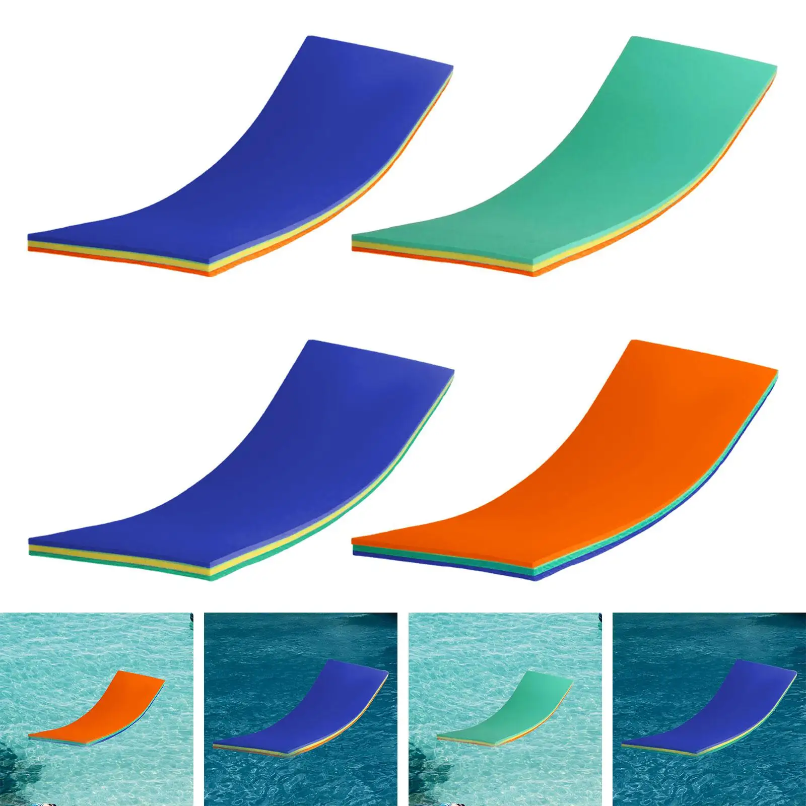 Floating Water Mat Lounge Mattress Float Blanket Floating Raft for Pool Play Summer Floating Pad Float Mat Bed for Swimming