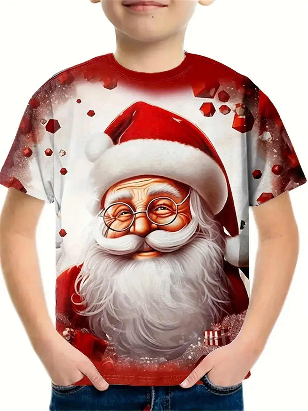 Christmas Santa Claus Kids T Shirt for Boys