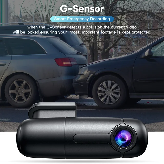  Small WiFi Dash Cam Camera for Car, Blueskysea B1W Mini Vehicle  Video Driving Recorder 360 Degree Rotatable Lens 1080p 30fps G-Sensor Loop  Recording : Electronics