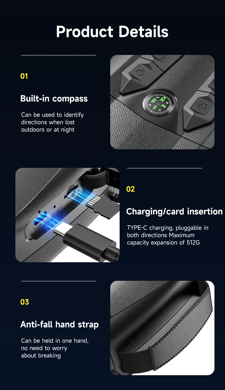 Night Vision Binoculars 4K Infrared 5000mAH Rechargeable 10X Zoom 800 Meters Dar