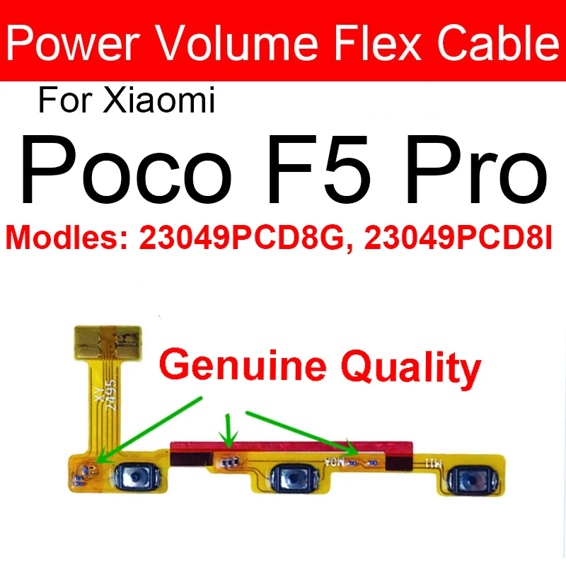 Power Volume Side Button Flex Cable Ribbon Replacement Parts