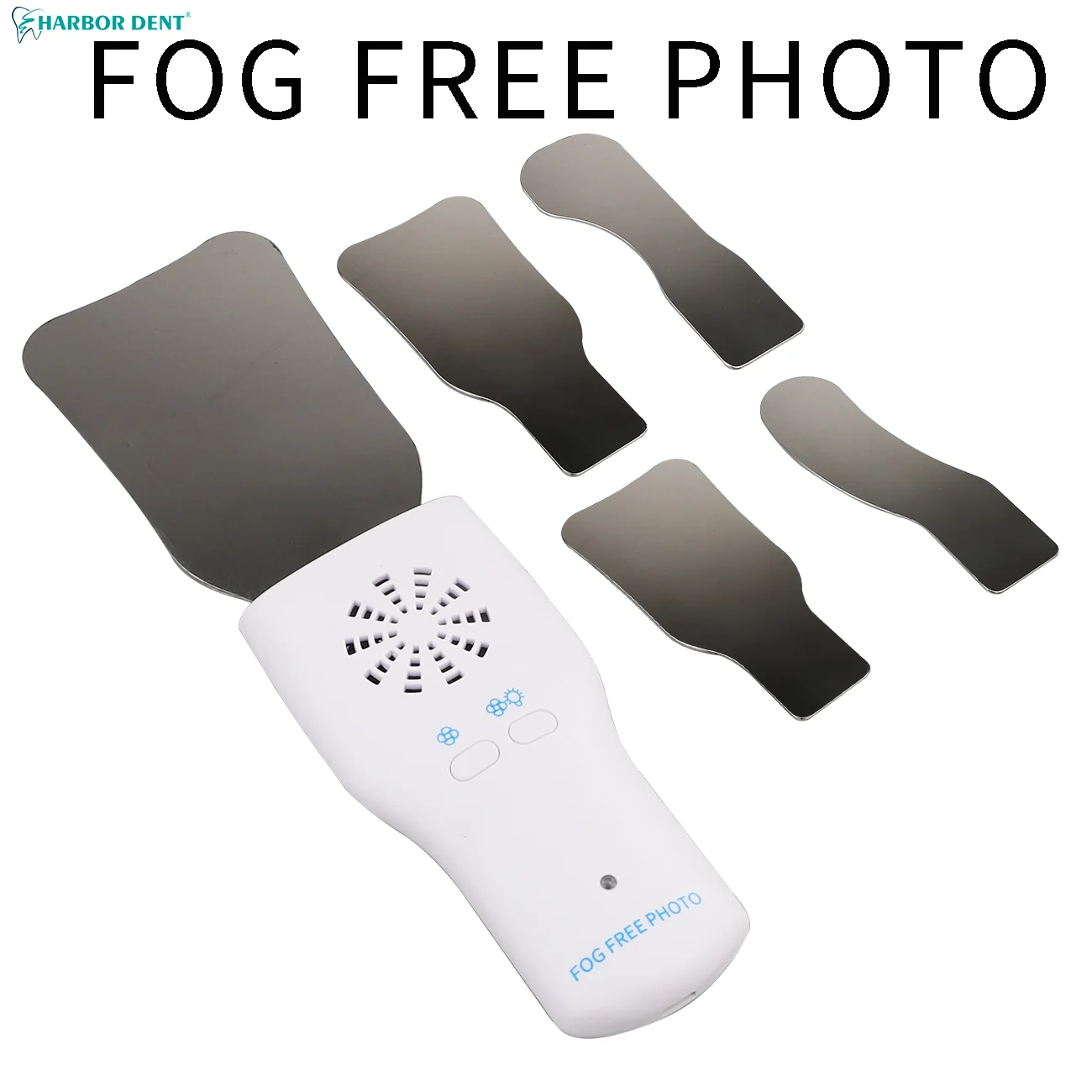 Miroir Dentaire Anti-Buée LED - 3 Têtes En Acier Inox - Pour Photo Et Imagerie Orthodontique