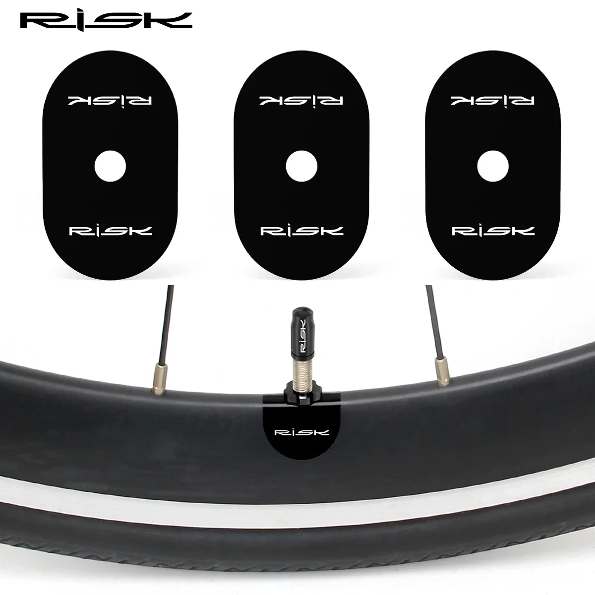 Risk Bicycle Presta Valve Rim Sticker Mountain Road Bike Tire Air Nozzle Valve Sticker Rim Protection Pad FV Protective Adhesive