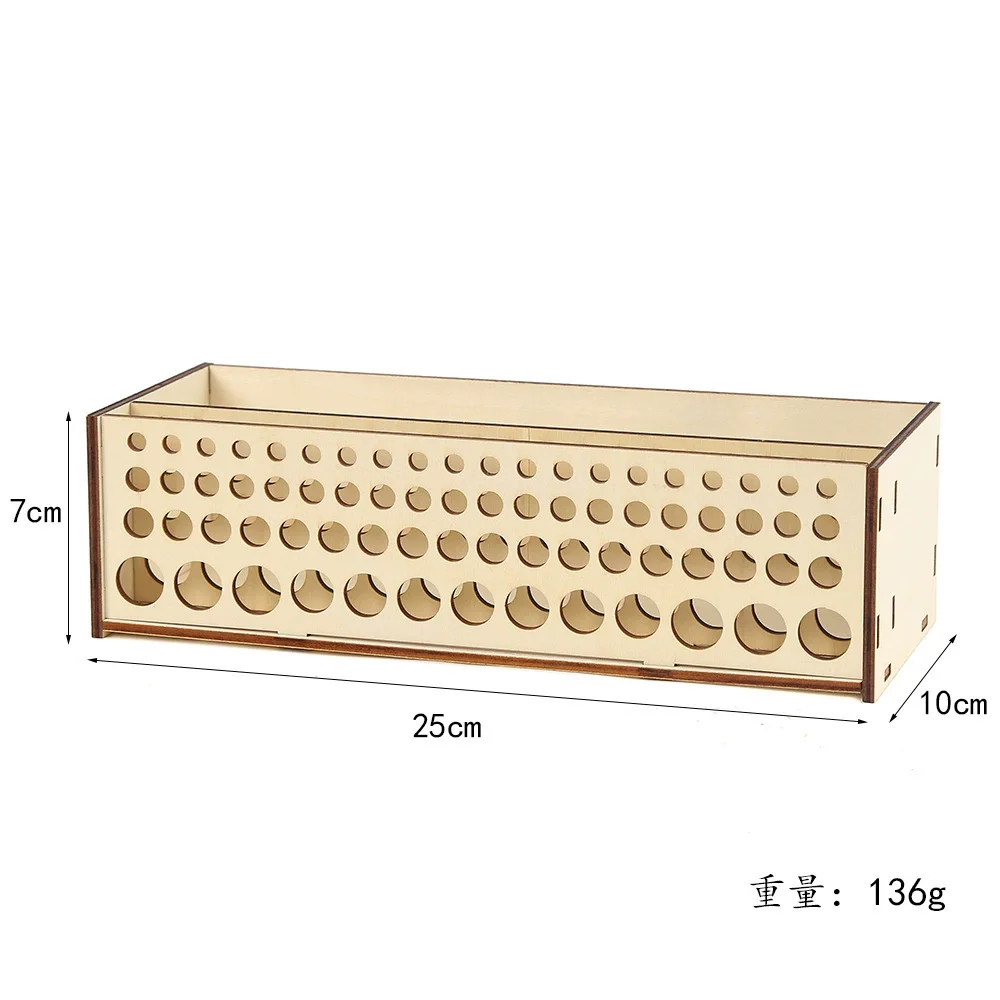 Wooden Artist Brush Holder Storage Organizer