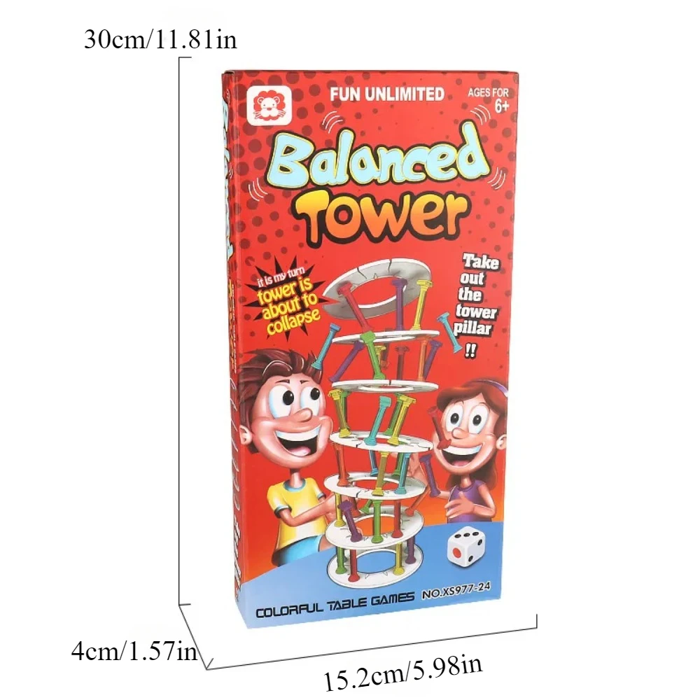 Children's Parent Child Balance Tower Collapse Game Interactive Family Gathering Chessboard Puzzle Crazy Impact Tower Toy Gifts 6