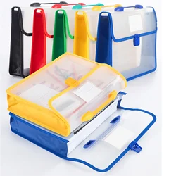 A4 Portable File Bag Briefcase Large-Capacity Office Document Affairs Bag Student Test Paper Book Storage Bag