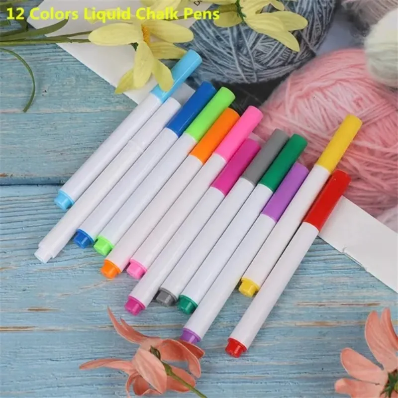 12 Colors Liquid Chalk Pens for Kids