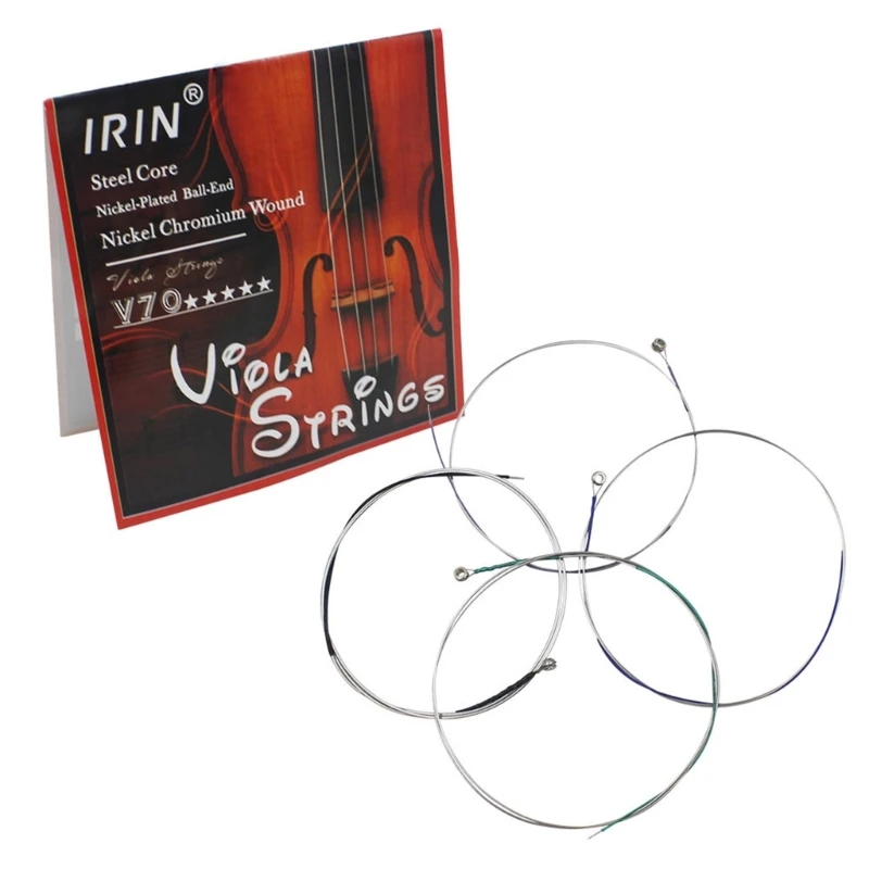 

Viola Strings Replacement Full Sets with Steel Nickel Plated Ball End Nickel Chromium Wound Musical Instrument Part