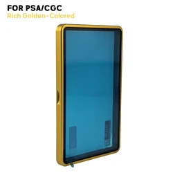 Premium Aluminum Trading Card Protector with UV & Scratch Resistance - Magnetic Display Holder Box (Rich Gold - For PSA)
