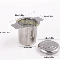 Stainless Steel Tea Infuser with Handle - Fine Mesh Strainer (Silver)