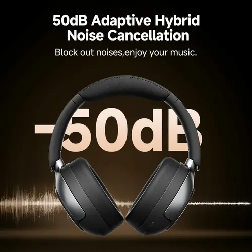 QCY H3 Pro ANC Wireless Headphone Hi-Res Spatial Audio Earphone with LDAC 50dB Noise Canceling Over Ear Headset Dual Connection - Image 3
