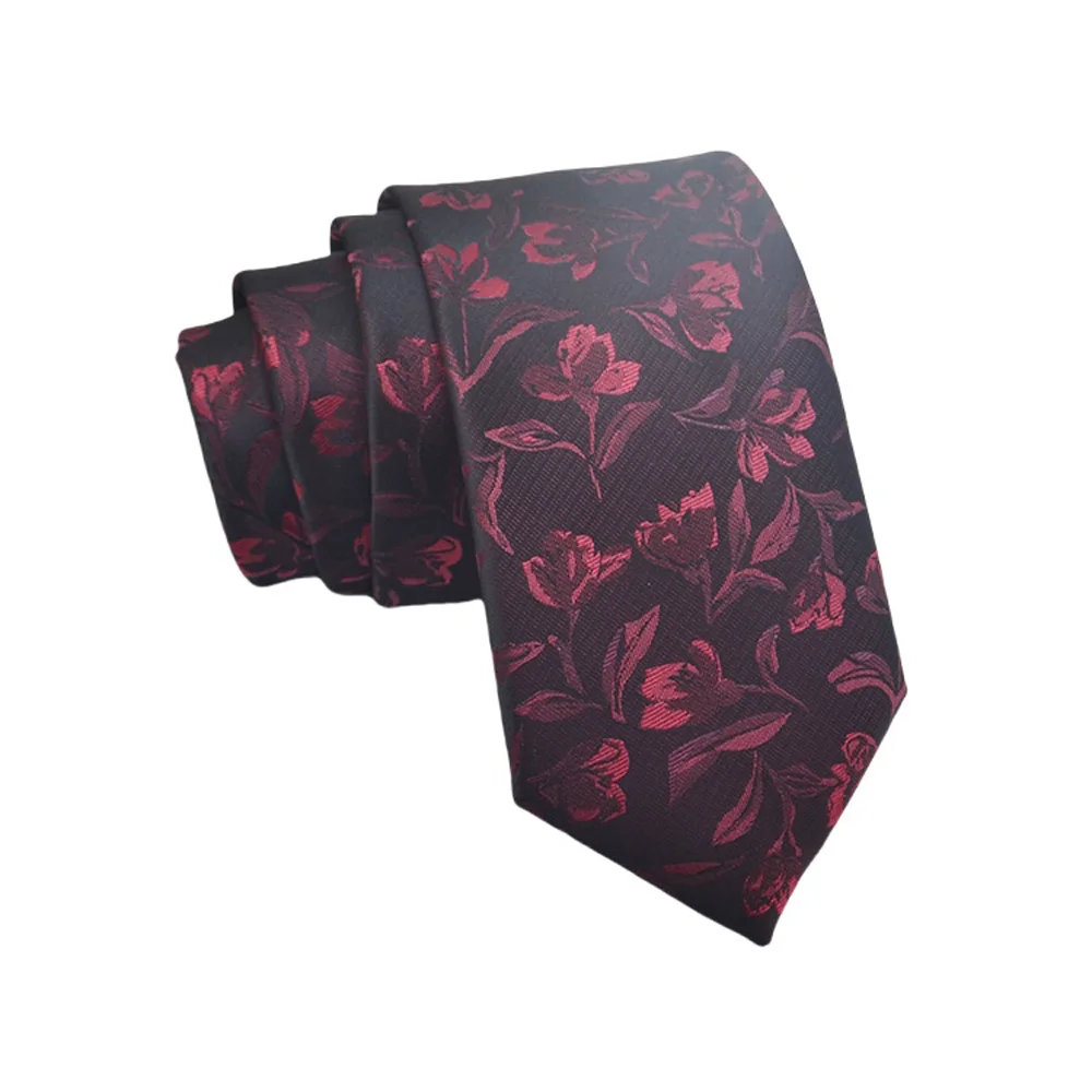 Mens Jacquard Tie - Floral Dot Necktie for Weddings  Daily Wear