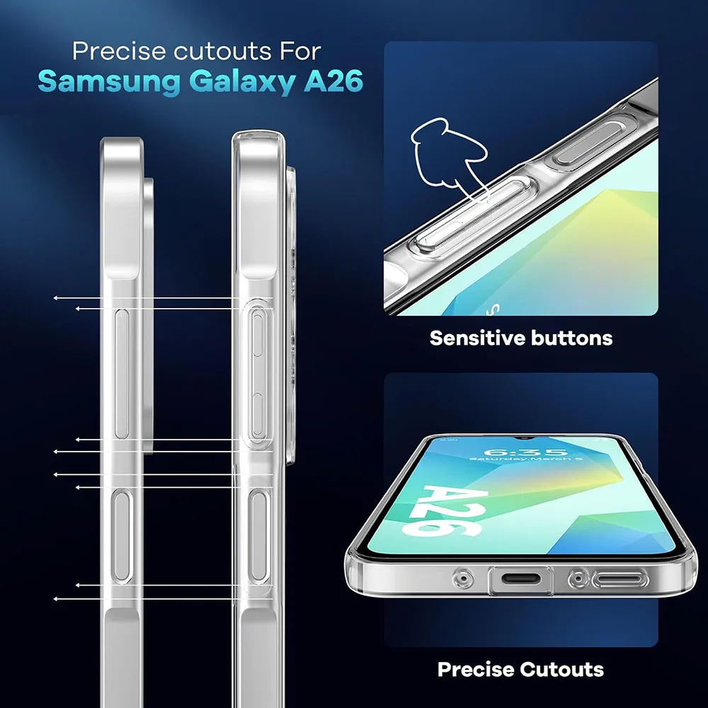 Shockproof Transparent Silicone Case - Ultra Thin Clear TPU Cover