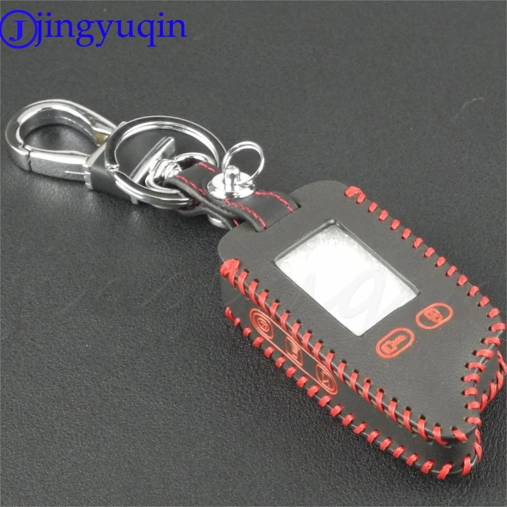 Кожаный чехол для ключей jingyuqin TW9010 TW9030, чехол для ключей Tomahawk TW 9010 9030 TwoWay с ЖК-дисплеем и дистанционным управлением, брелок ручной работы