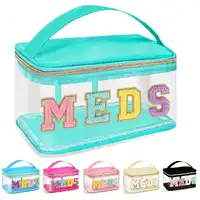 1pcs Letter Patch Transparent Waterproof Travel Bag Medicine Storage Bag Toiletries Storage Bag Suitable for Patients and Nurses 1