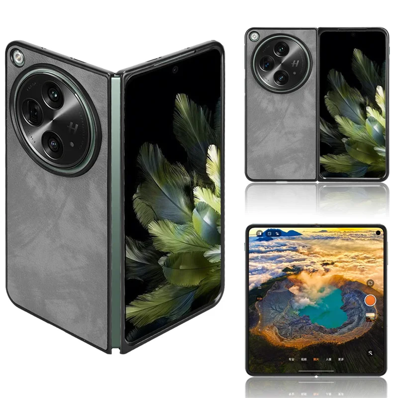 Per Oppo Find N3 Cover Luxury Litchi Striae Custodia Rigida Antiscivolo In Pelle Pu Per Oppo Find N3 N3 Custodia Per Telefono