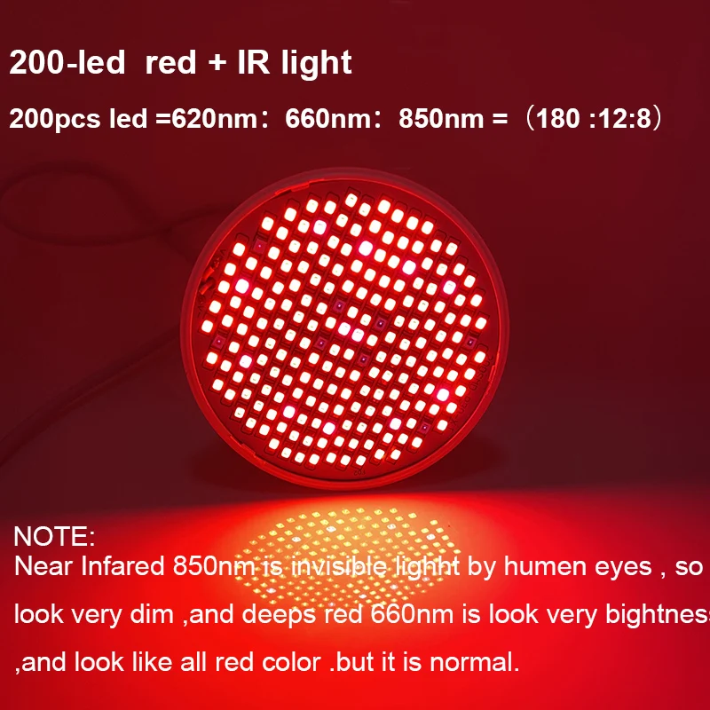 620nm 660nm 850nm Red led plant grow lamp Anti Aging Deep Light bulb IR Infrared Phototherap for Body Skin Pain c1 led grow light grow light led bulb lamp