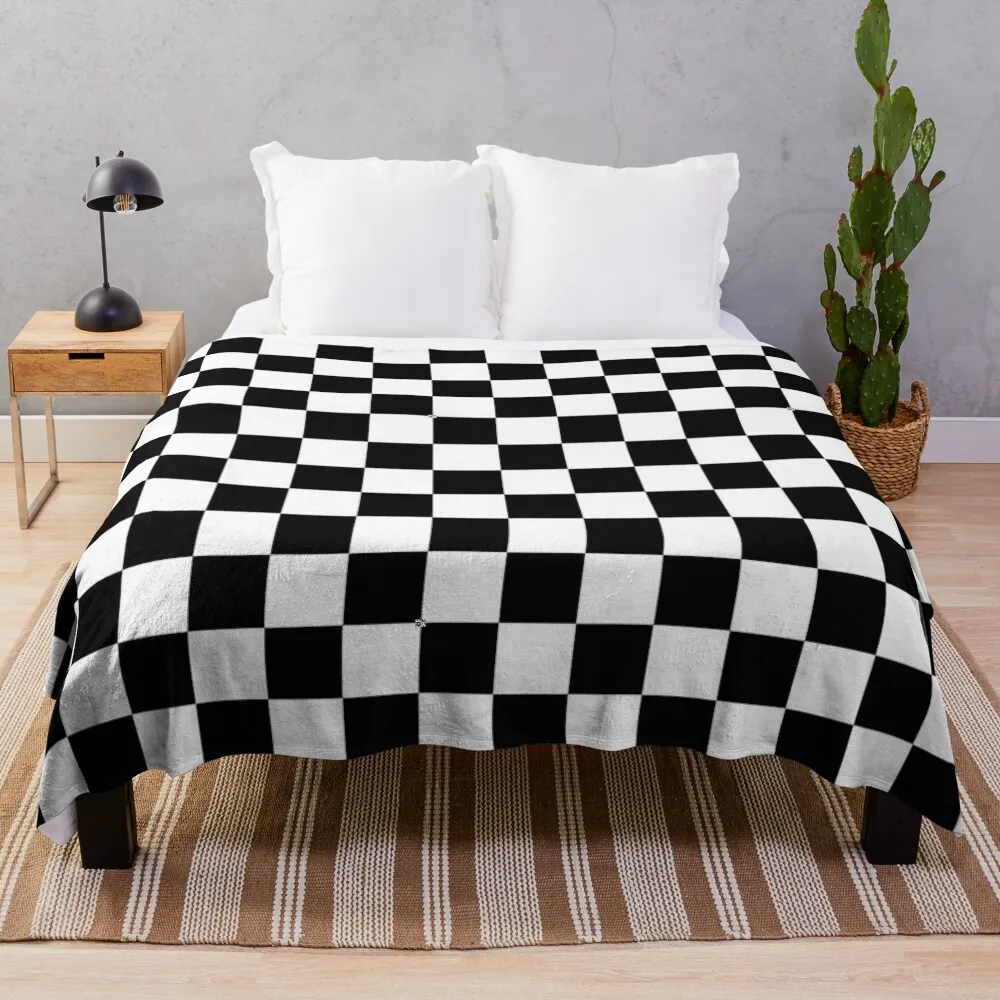 

Black and white checkered Throw Blanket fluffy blanket Quilt Blanket Decorative Bed Blankets Flannel Blanket Blanket Luxury