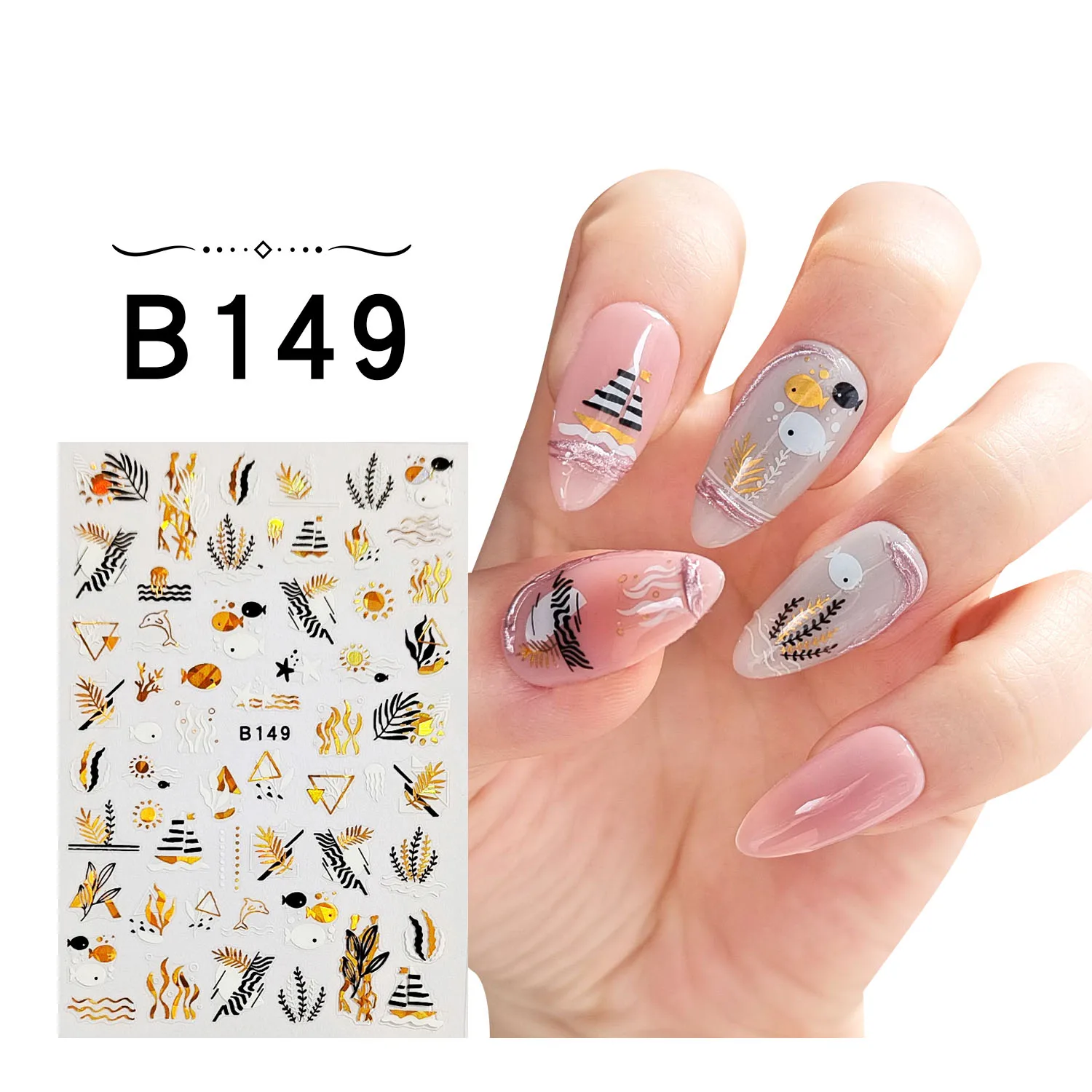 trendy brand colorful big brand 3D Nail Art Stickers Nail Adhesive  Phototherapy Nail Decal Waterproof and long-lasting Sticker luminous |  Shopee Singapore