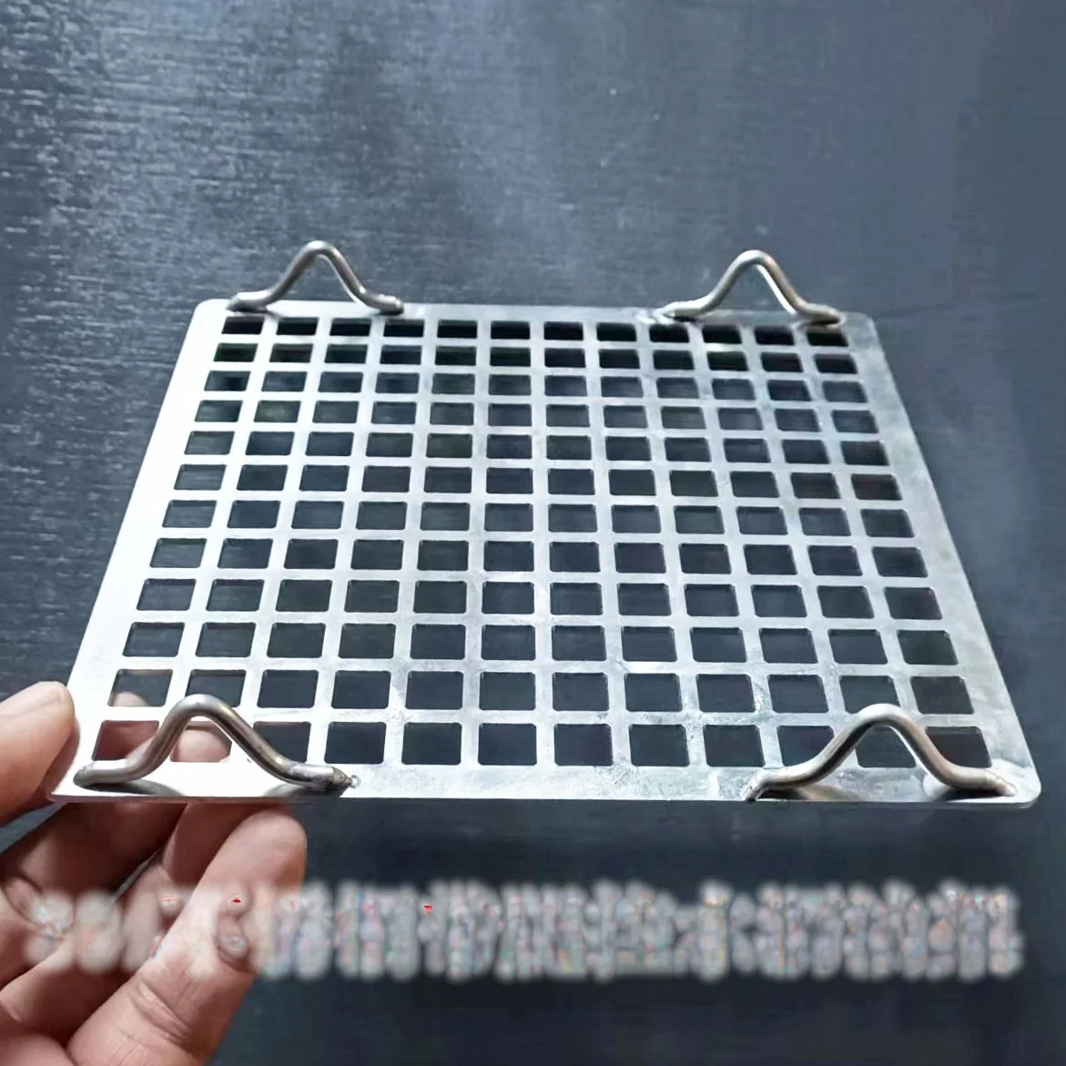 Thiened 304 Stainl Steel Rectangular ill Net Ra with Feet for BBQ Baking Cooling Outdoor Cooking Utensils