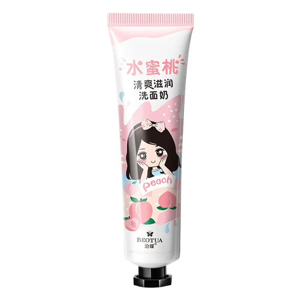 honey peach Facial Cleanser Foam Face Wash Collagen Care Cleansing Oil Moisturizing Skin 30g Shrink Control Pores B4J8 4