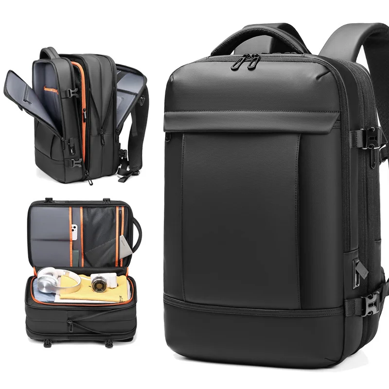 

New backpack men's large capacity Travel Backpack expandable business computer