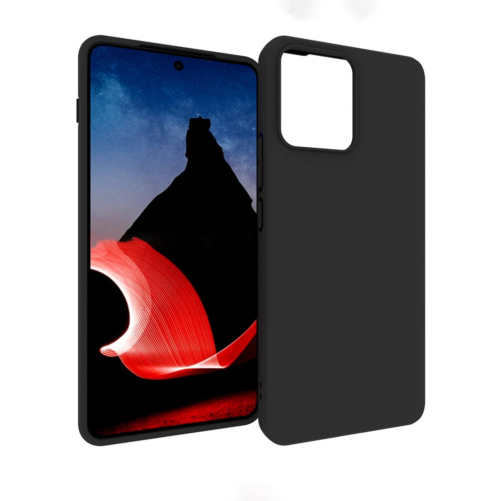 Black Matte Soft Silicone Full Protective Bumper Case