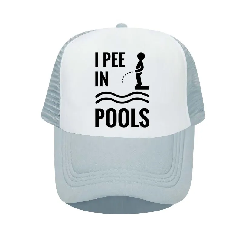 I PEE IN POOLS Funny Printing Baseball Caps Dare Gag Joke Gift for Men Women Vintage Retro Style Letters Trucker Caps Hats YP081 3