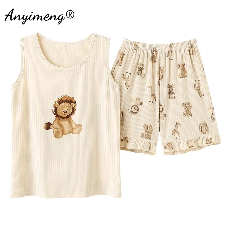 Women Cotton Pajamas Set for Summer
