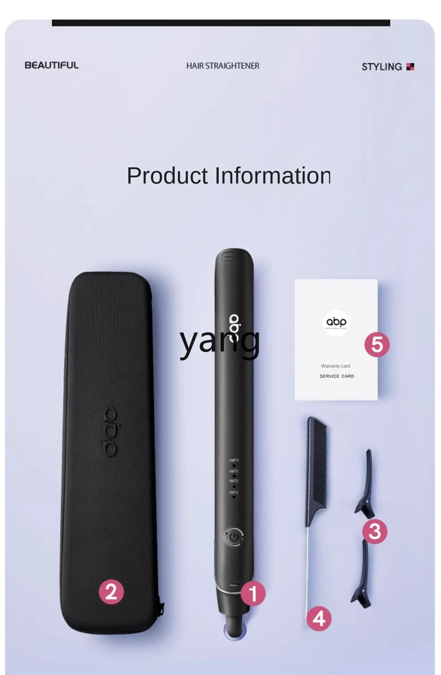 L'm'm Negative Ion Electric Hair Straightener Curly Hair Straight Dual-Use Saloon Dedicated