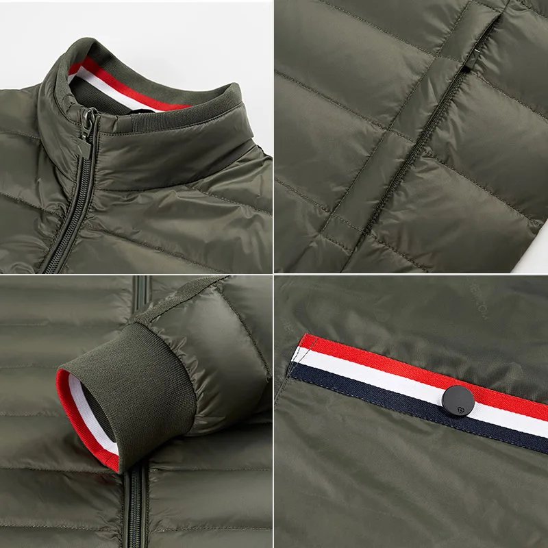 Chericom Men's Down Coats Thickened Warm Down Jacket Overcoat Duck Fashion Stand Collar Printing Waterproof Jackets 279506