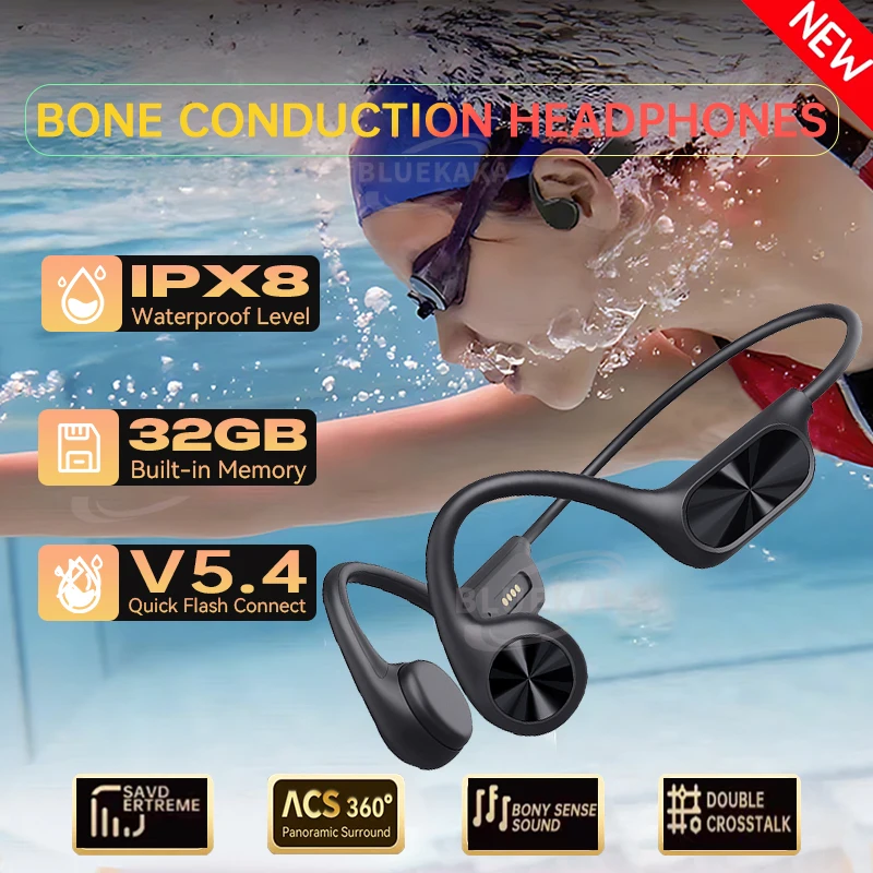 Tayogo Bone Conduction Swimming Headphones, Bluetooth 5.4, IP68 - View #10