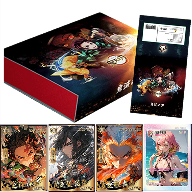 Demon Slayer Card Cool Summer High Burning Battle Card Tanjirou Kamado Nezuko Metal Collection Card Toy Gift