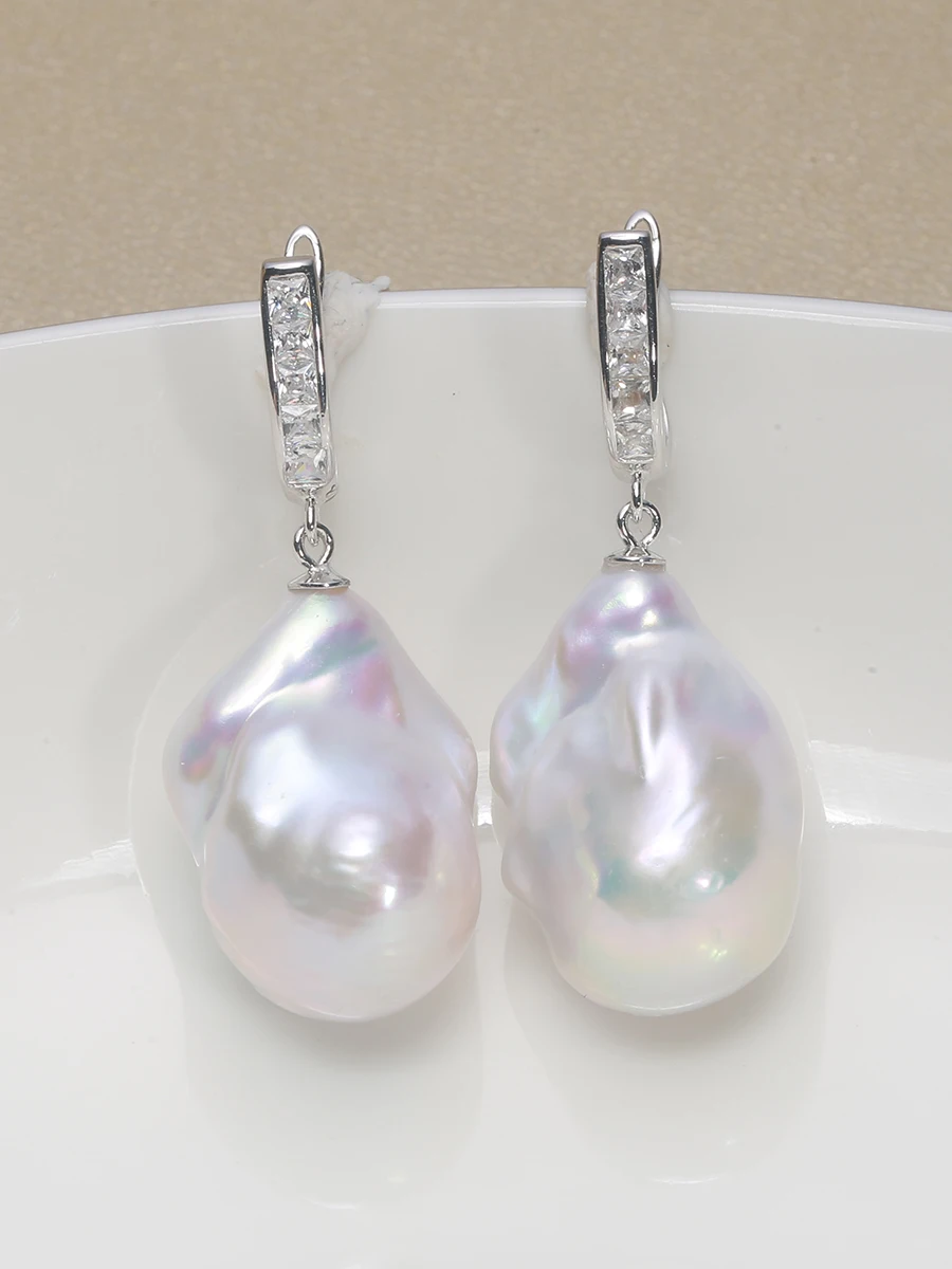 Janejewelry925sterlingsilver100NaturalFreshwaterBaroquePearl