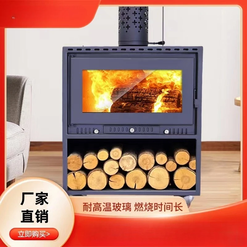 เตาผิงไม้ เตาทำความร้อนในฤดูหนาว เตาผิงเผาไม้ สไตล์ยุโรปเรียบง่าย 1