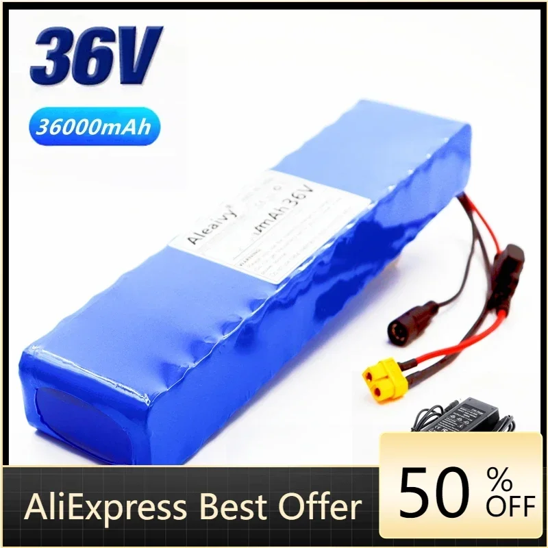 

36V 36Ah 18650 Rechargeable lithium Battery pack 10S3P 500W High power for Modified Bikes Scooter Electric Vehicle With Bms Fuse