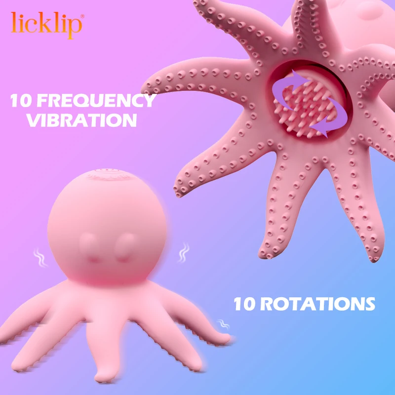 Vibromasseur poulpe pour stimuler les vibrations, masseur de sein rotatif, jouets sexuels pour femmes et hommes, grattage de mamelon monstre pour femme_voghion.com