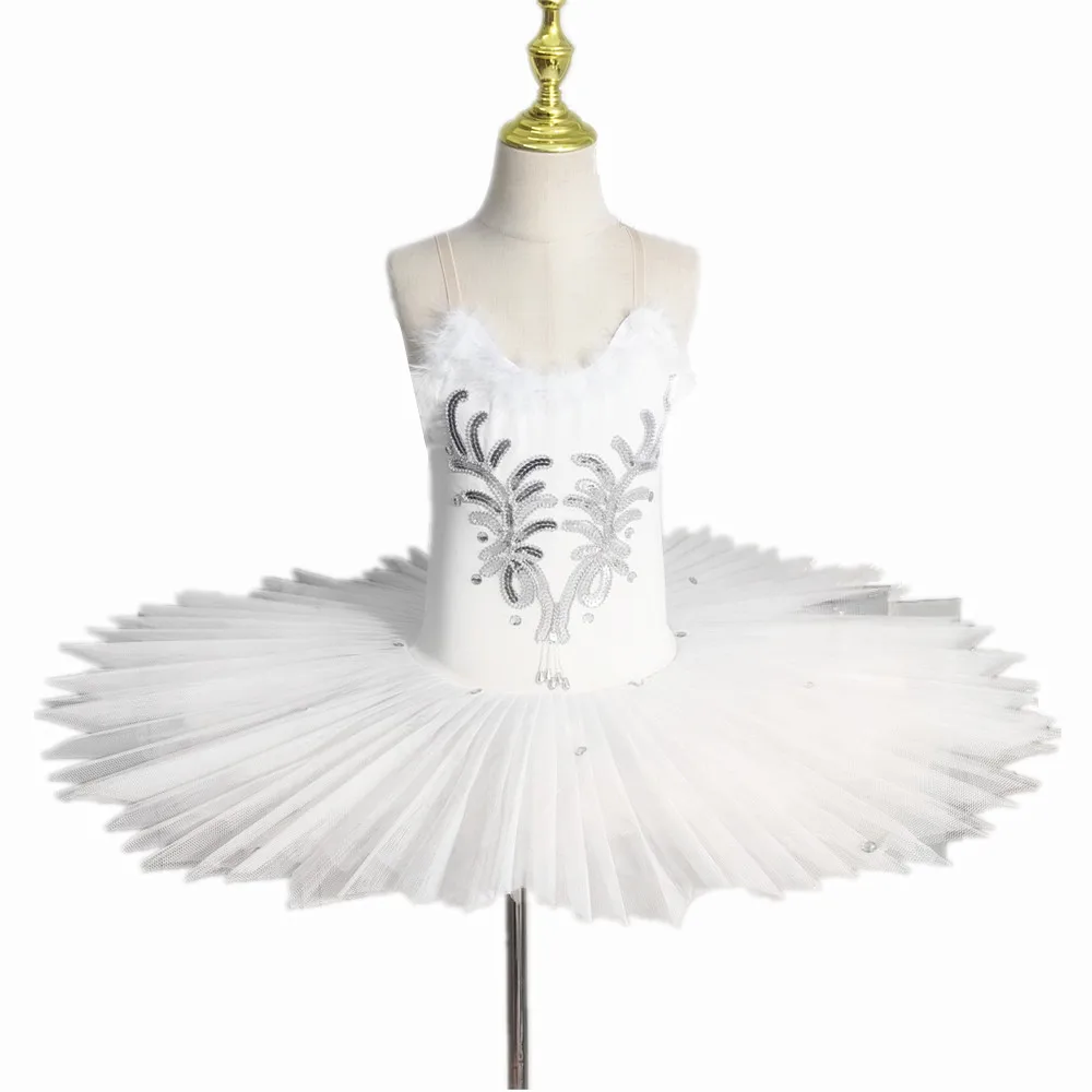 Skirt For Girls Kids Swan Lake Dance Pancake Tutu Leotards Ballerina Performance Clothing Skating Dress Children Ballet Tutu