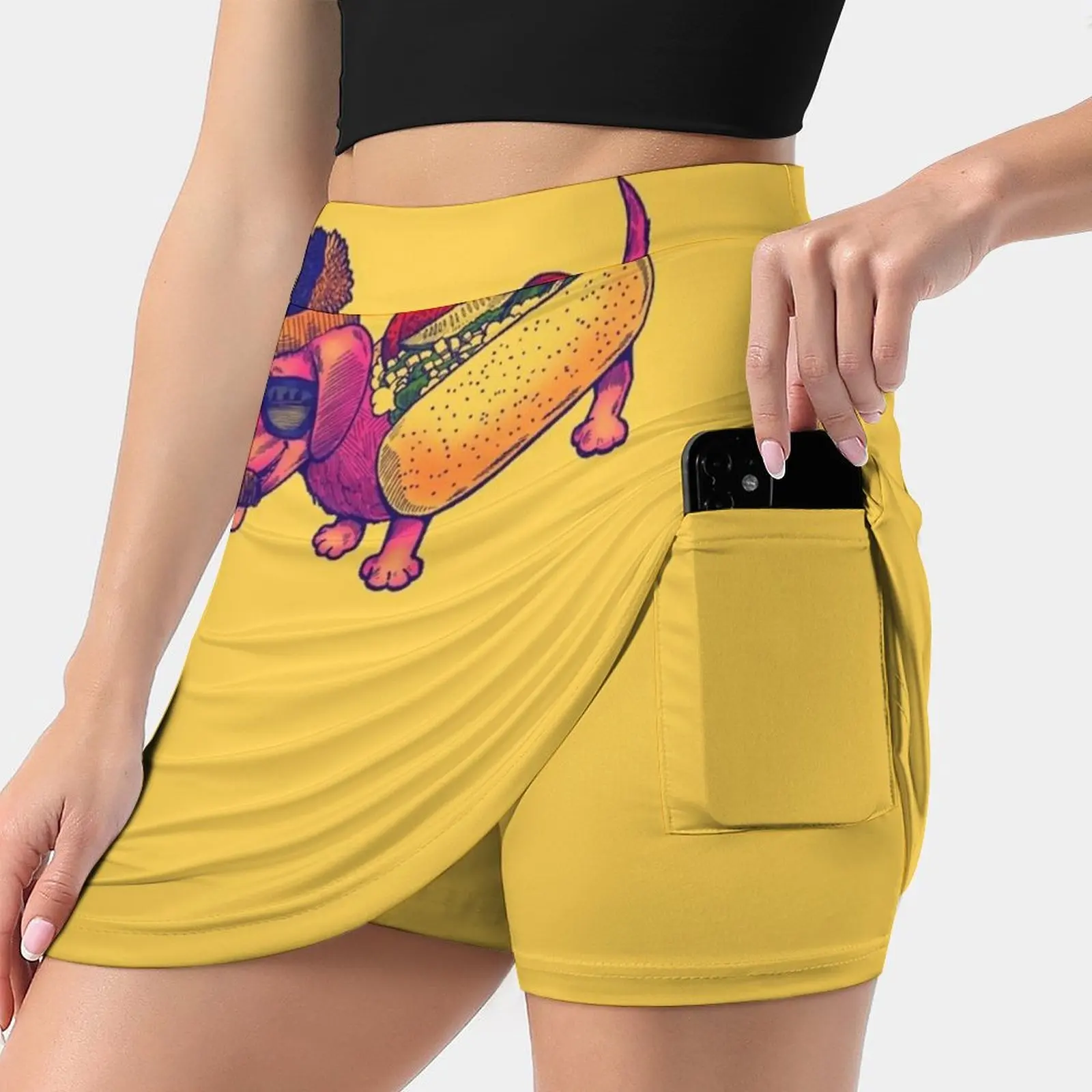 

The Chicago Dog Women's skirt With Hide Pocket Tennis Skirt Golf Skirts Badminton Skirts Running skirts Chicago Ditka Illinois