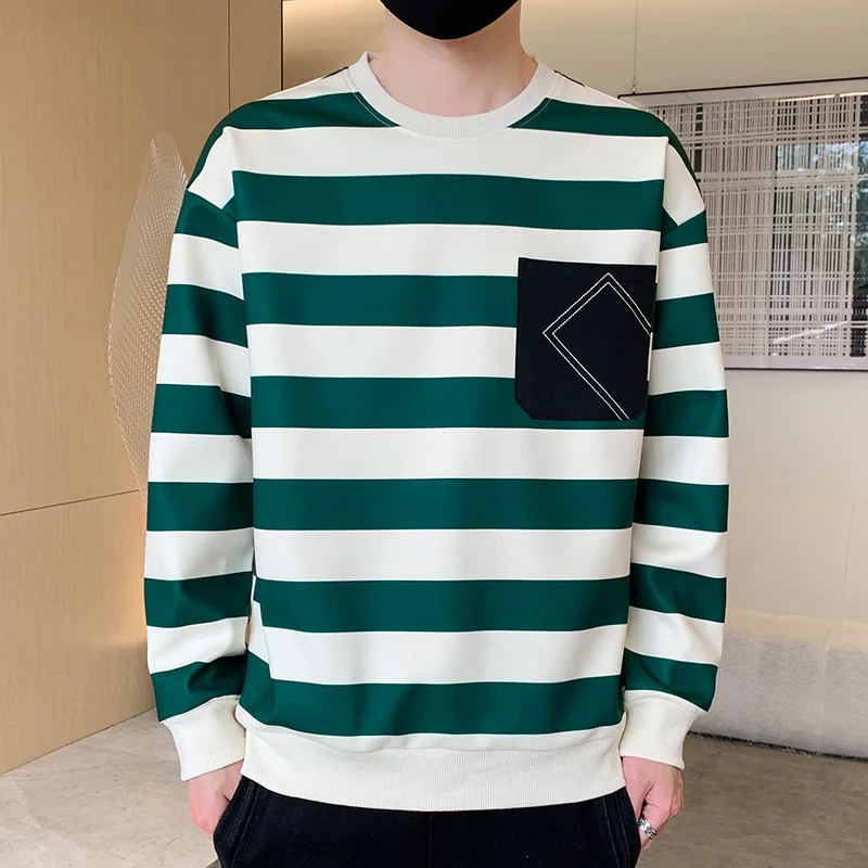 

Мужская повседневная Осенняя модель 2023, свободные толстовки с длинным рукавом и круглым вырезом, новая уличная одежда в стиле хип-хоп, Теплые Топы