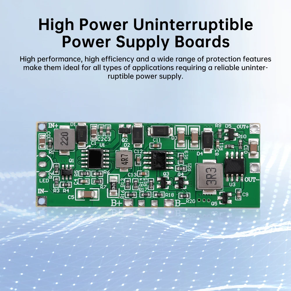 DC 12V 3A 24W 36W High-power Uninterruptible Power Supply Board Lithium Battery Pack UPS Module Automatic Charging Discharging