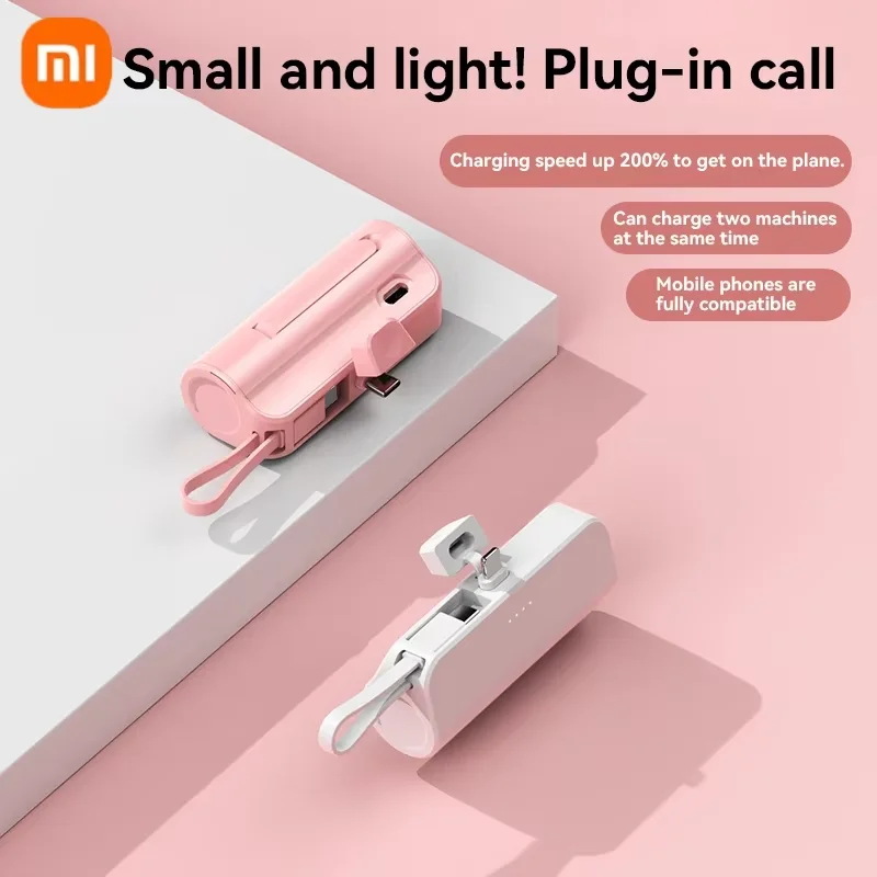 Portable Battery Charger Xiaomi Mini Mobile Power Bank 30000mAh Capsule High Capacity Portable Emergency Supply Fast Charging External Battery For iPhone