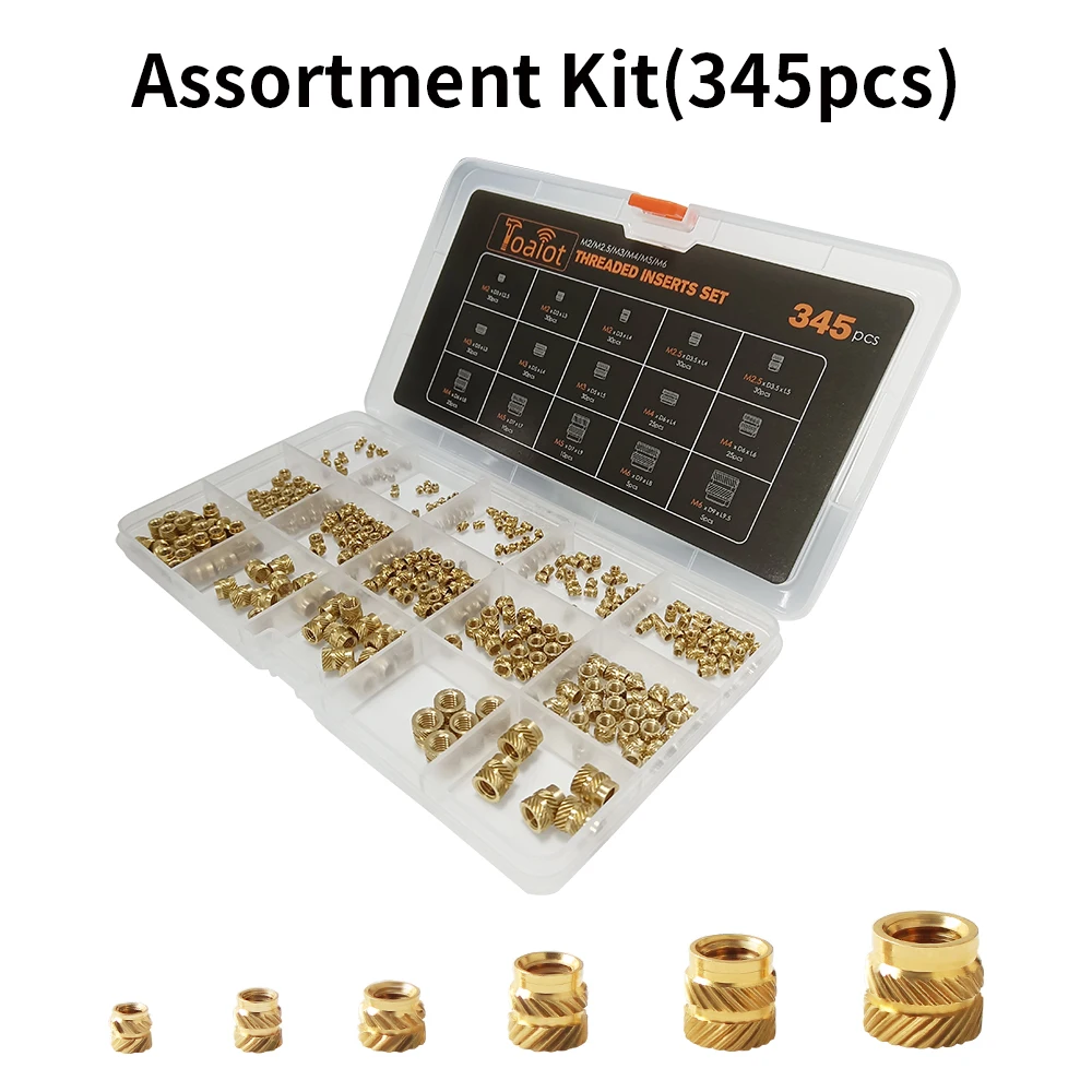 Set Dadi Zigrinati Ottone - 110 Pezzi M2-M6, Per Stampanti 3D E Fai Da Te - Foto 8