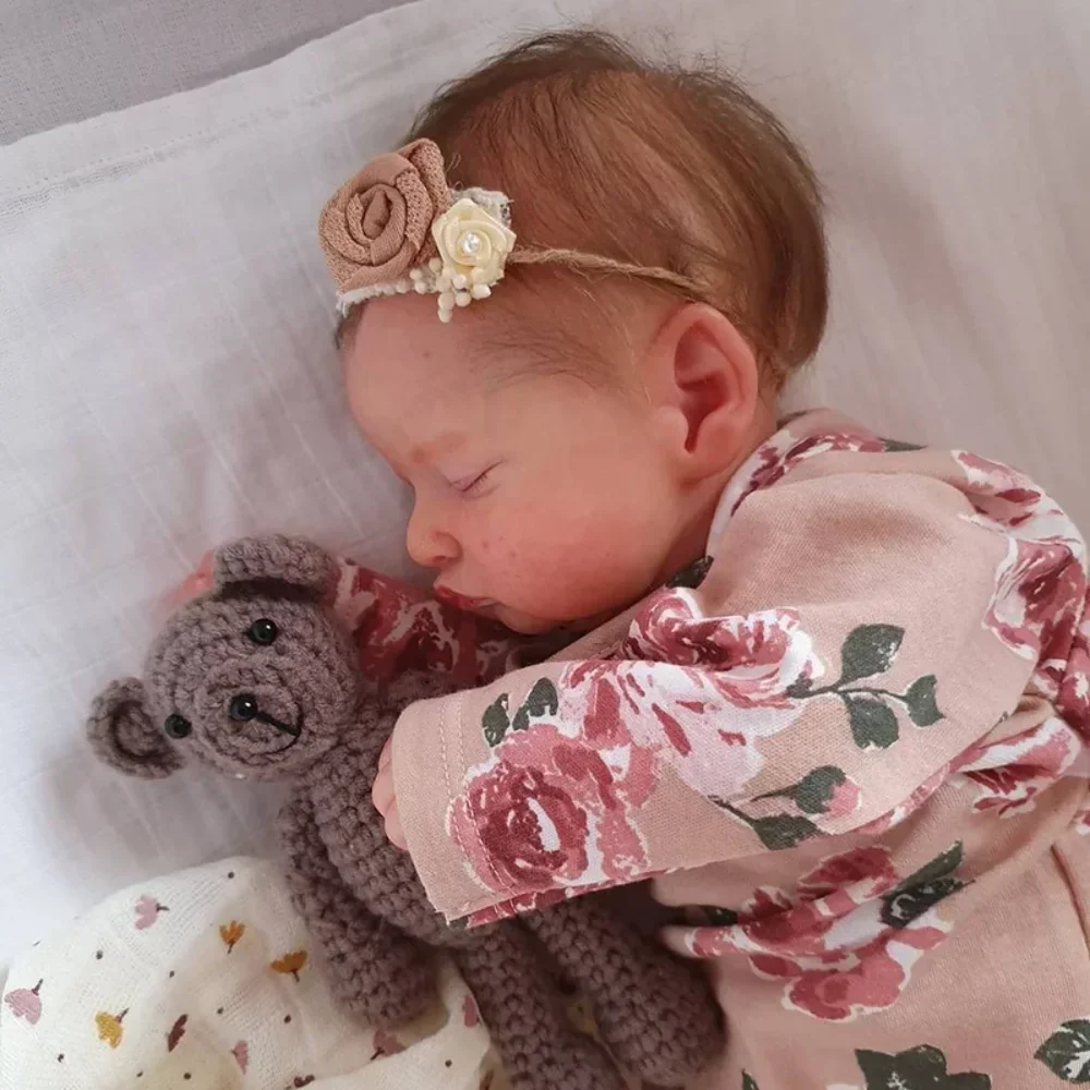 Кукла новорожденная Reborn Bebe Rosalie, 19 дюймов, спящий малыш, ручная роспись, Реалистичная 3d-кожа с видимыми венами (art.: 3920c4d2dd4cb) - 3920c4d2dd4cb