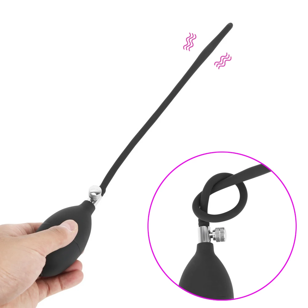 IKOKY Inflatable Penis Plug Silicone Urethral Dilator Urethral Dilator Silicone Urethral Dilator Male Urethral Catheter Sex Toys For Men Gay Adult Products
